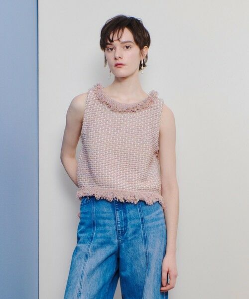 allureville / アルアバイル ニット・セーター | ミックスツイードジレプルオーバー | 詳細8