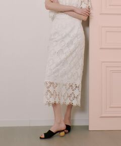 allureville / アルアバイル ミニ・ひざ丈スカート | 【LOULOU WILLOUGHBY】タフタシシュウタイトスカート