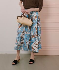 allureville / アルアバイル ミニ・ひざ丈スカート | 【LOULOU WILLOUGHBY】RATTI マリーナプリントフレアスカート