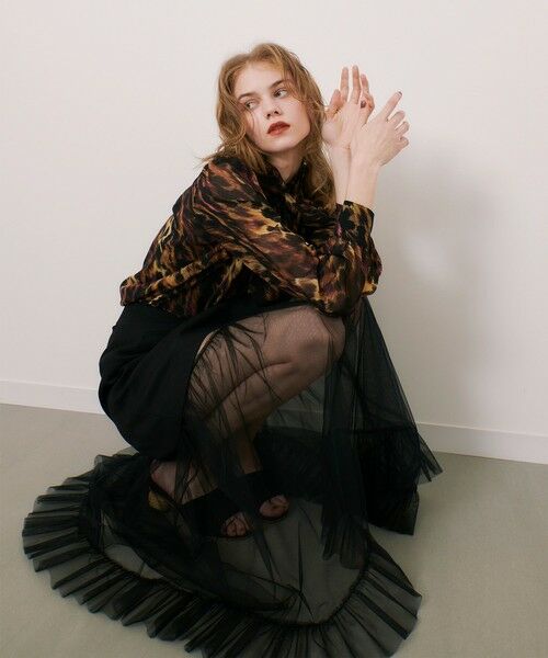 allureville / アルアバイル ミニ・ひざ丈スカート | 【LOULOU WILLOUGHBY】チュールレイヤードミニスカート | 詳細2