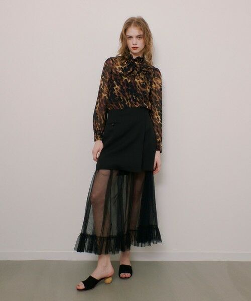 allureville / アルアバイル ミニ・ひざ丈スカート | 【LOULOU WILLOUGHBY】チュールレイヤードミニスカート | 詳細3