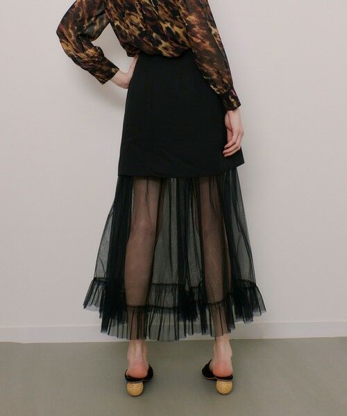 allureville / アルアバイル ミニ・ひざ丈スカート | 【LOULOU WILLOUGHBY】チュールレイヤードミニスカート | 詳細5