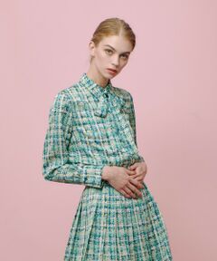 allureville / アルアバイル シャツ・ブラウス | 【LOULOU WILLOUGHBY】チェックプリントボウタイブラウス