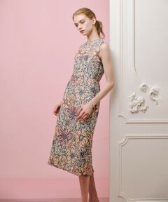 allureville / アルアバイル ミニ丈・ひざ丈ワンピース | 【LOULOU WILLOUGHBY】MALHIAフラワージャガードノースリワンピース