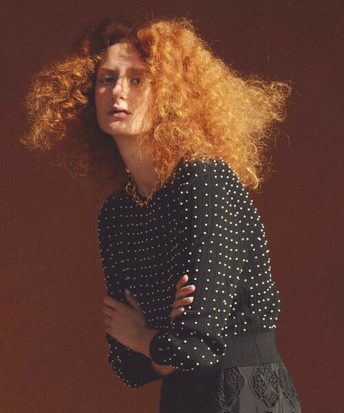 ニット セーター 「LOULOU WILLOUGHBY」パールスタッズプルオーバー レディース LOULOU WILLOUGHBY ニット セーター 「LOULOU WILLOUGHBY
