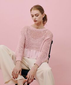 allureville / アルアバイル ニット・セーター | 【LOULOU WILLOUGHBY】シフォンパピエメッシュプルオーバー
