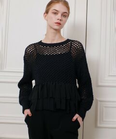 allureville / アルアバイル ニット・セーター | 【LOULOU WILLOUGHBY】シフォンパピエメッシュプルオーバー