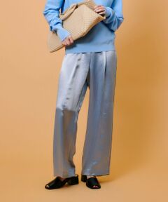 allureville / アルアバイル その他パンツ | アセテートサテンタックパンツ