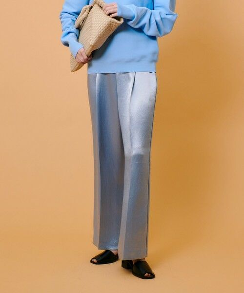 allureville / アルアバイル その他パンツ | アセテートサテンタックパンツ | 詳細1