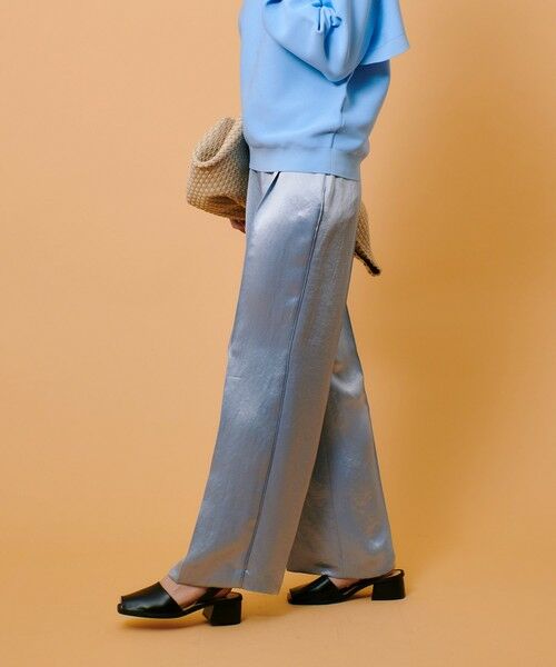 allureville / アルアバイル その他パンツ | アセテートサテンタックパンツ | 詳細2
