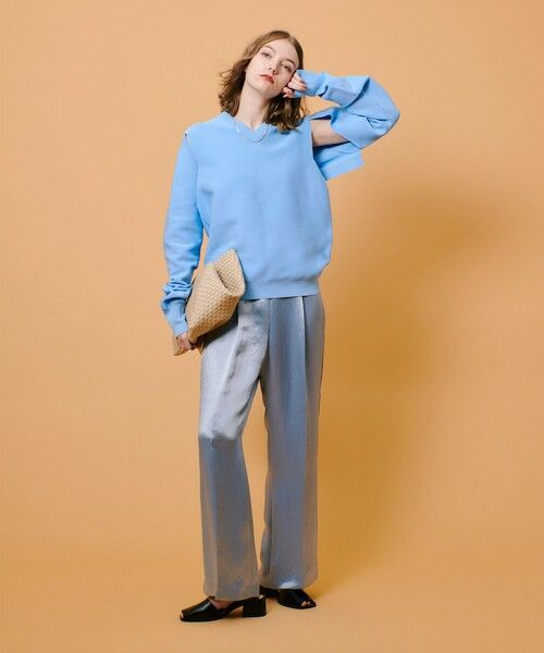 allureville / アルアバイル その他パンツ | アセテートサテンタックパンツ | 詳細3