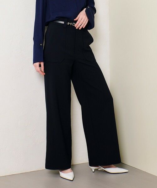 allureville / アルアバイル その他パンツ | アセテートサテンタックパンツ | 詳細7