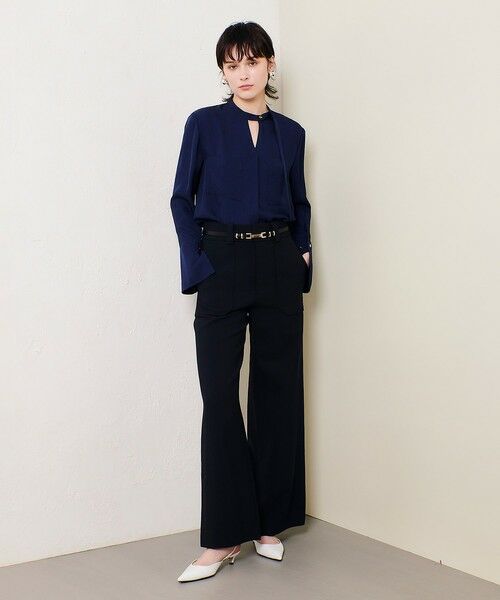 allureville / アルアバイル その他パンツ | アセテートサテンタックパンツ | 詳細8