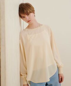 allureville / アルアバイル シャツ・ブラウス | リブカフスプルオーバーブラウス