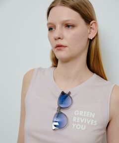 allureville / アルアバイル その他トップス | サイドロゴノースリーブTシャツ