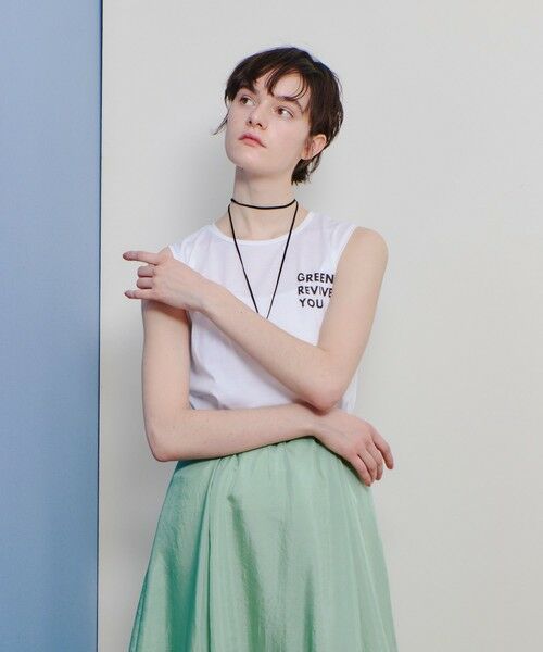 allureville / アルアバイル その他トップス | サイドロゴノースリーブTシャツ | 詳細1