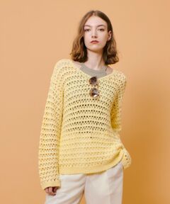 allureville / アルアバイル ニット・セーター | テープヤーンハンドニットプルオーバー