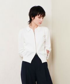 allureville / アルアバイル カーディガン・ボレロ | 布帛コンビニットブルゾン