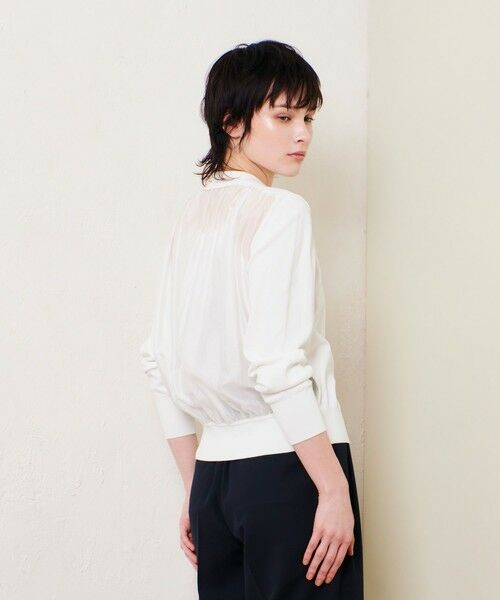 allureville / アルアバイル カーディガン・ボレロ | 布帛コンビニットブルゾン | 詳細3