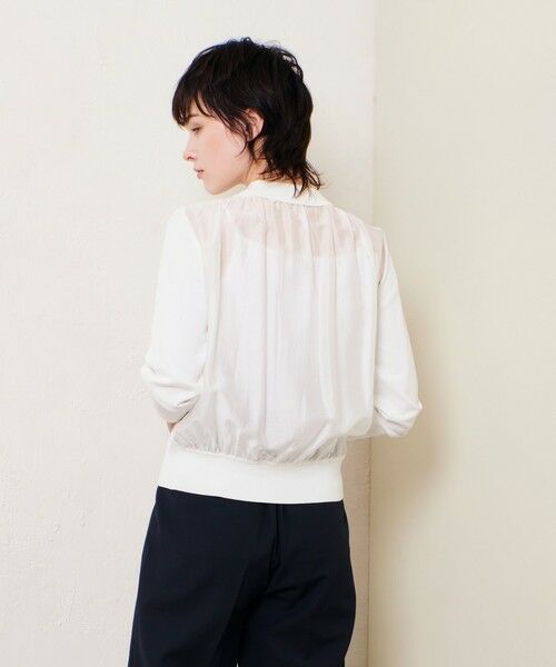 allureville / アルアバイル カーディガン・ボレロ | 布帛コンビニットブルゾン | 詳細4