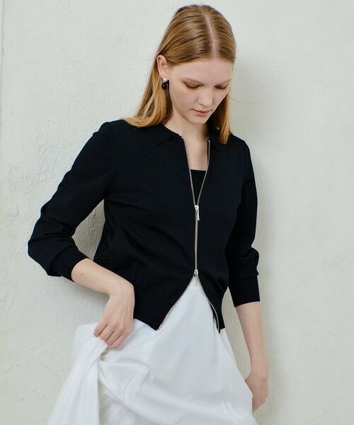 allureville / アルアバイル カーディガン・ボレロ | 布帛コンビニットブルゾン | 詳細16