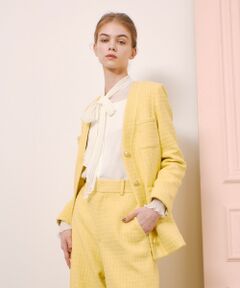 allureville / アルアバイル その他アウター | 【LOULOU WILLOUGHBY】スラブツイードロングジャケット