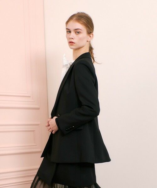 allureville / アルアバイル テーラードジャケット | 【LOULOU WILLOUGHBY】マットオックスダブルジャケット | 詳細2