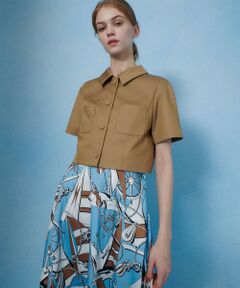 allureville / アルアバイル テーラードジャケット | 【LOULOU WILLOUGHBY】シャンブレー半袖ジャケット