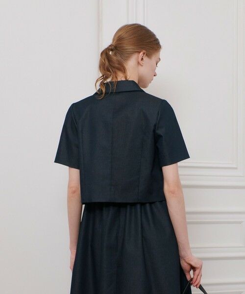 allureville / アルアバイル テーラードジャケット | 【LOULOU WILLOUGHBY】シャンブレー半袖ジャケット | 詳細4
