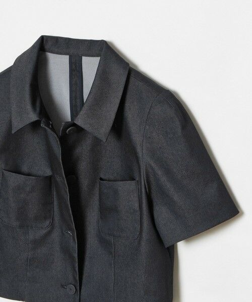 allureville / アルアバイル テーラードジャケット | 【LOULOU WILLOUGHBY】シャンブレー半袖ジャケット | 詳細8