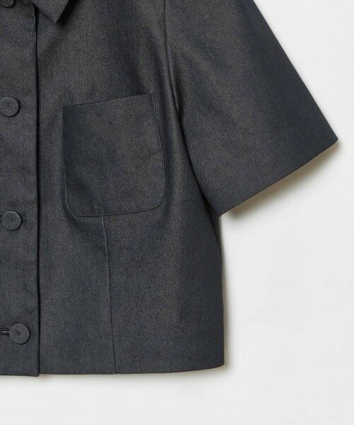 allureville / アルアバイル テーラードジャケット | 【LOULOU WILLOUGHBY】シャンブレー半袖ジャケット | 詳細9