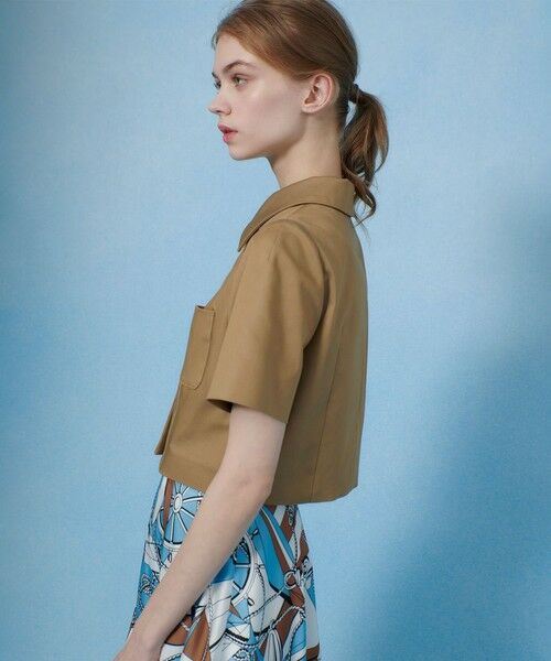 allureville / アルアバイル テーラードジャケット | 【LOULOU WILLOUGHBY】シャンブレー半袖ジャケット | 詳細14