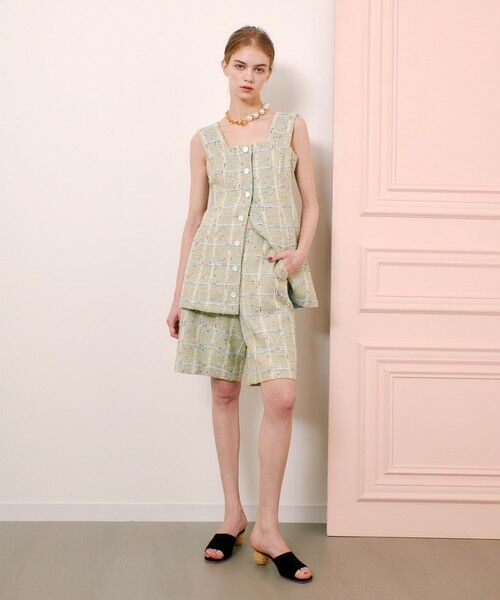 allureville / アルアバイル ショート・ハーフ・半端丈パンツ | 【LOULOU WILLOUGHBY】LINTONツイードハーフパンツ | 詳細3