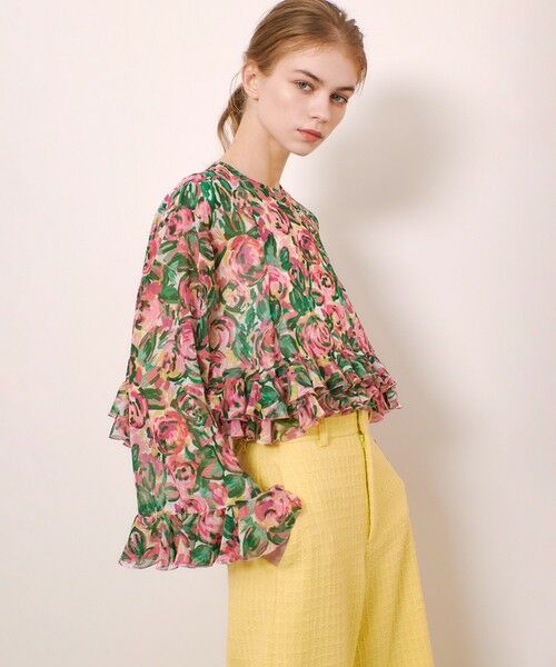 allureville / アルアバイル シャツ・ブラウス | 【LOULOU WILLOUGHBY】SPRINTEXフラワープリントフリルブラウス | 詳細4