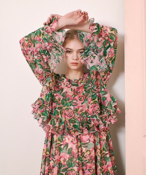 allureville / アルアバイル シャツ・ブラウス | 【LOULOU WILLOUGHBY】SPRINTEXフラワープリントフリルブラウス | 詳細5