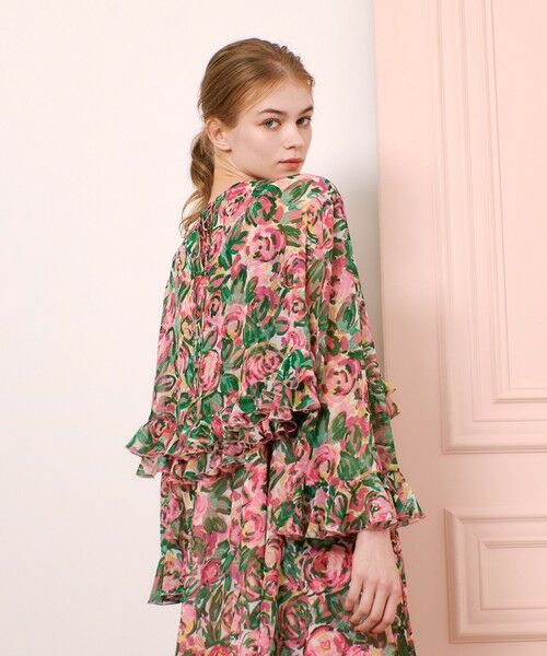 allureville / アルアバイル シャツ・ブラウス | 【LOULOU WILLOUGHBY】SPRINTEXフラワープリントフリルブラウス | 詳細6
