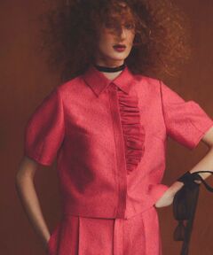 allureville / アルアバイル シャツ・ブラウス | 【LOULOU WILLOUGHBY】グログランフリルブラウス