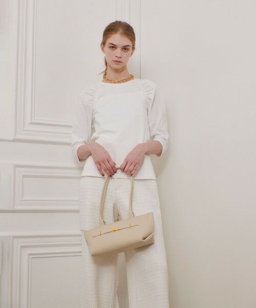 allureville / アルアバイル カットソー | 【LOULOU WILLOUGHBY】ショルダーギャザーロンT | 詳細3