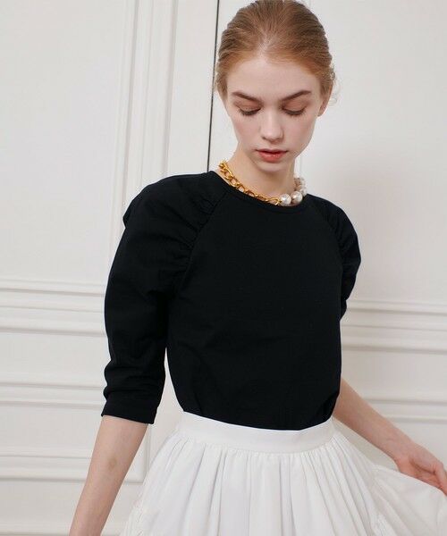 allureville / アルアバイル カットソー | 【LOULOU WILLOUGHBY】ショルダーギャザーロンT | 詳細7