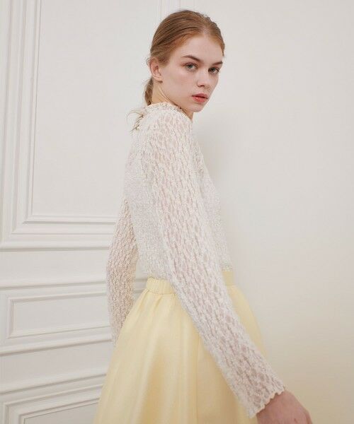 allureville / アルアバイル カットソー | 【LOULOU WILLOUGHBY】リンクルフラワープルオーバー | 詳細2