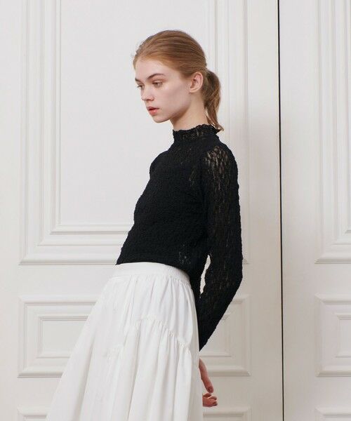 allureville / アルアバイル カットソー | 【LOULOU WILLOUGHBY】リンクルフラワープルオーバー | 詳細14