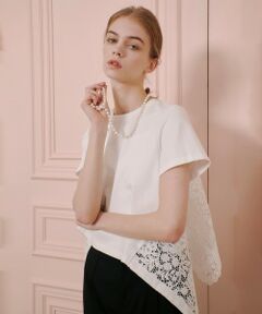 allureville / アルアバイル カットソー | 【LOULOU WILLOUGHBY】レースドッキングプルオーバーブラウス