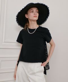 allureville / アルアバイル カットソー | 【LOULOU WILLOUGHBY】レースドッキングプルオーバーブラウス