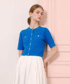 allureville / アルアバイル カーディガン・ボレロ | 【LOULOU WILLOUGHBY】ポケット付半袖カーディガン