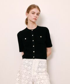 allureville / アルアバイル カーディガン・ボレロ | 【LOULOU WILLOUGHBY】ポケット付半袖カーディガン