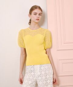 allureville / アルアバイル ニット・セーター | 【LOULOU WILLOUGHBY】レーシーニットビスチェプルオーバー