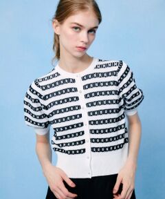 allureville / アルアバイル カーディガン・ボレロ | 【LOULOU WILLOUGHBY】リボンボーダーカーディガン