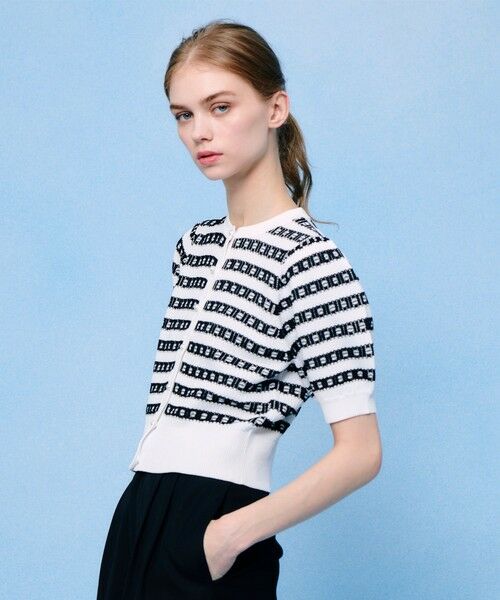 allureville / アルアバイル カーディガン・ボレロ | 【LOULOU WILLOUGHBY】リボンボーダーカーディガン | 詳細20