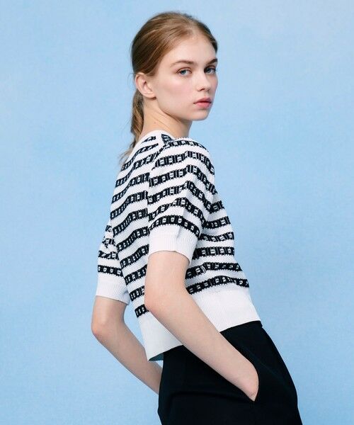 allureville / アルアバイル カーディガン・ボレロ | 【LOULOU WILLOUGHBY】リボンボーダーカーディガン | 詳細22