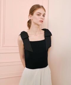 allureville / アルアバイル ニット・セーター | 【LOULOU WILLOUGHBY】ショルダーリボンミニタンクプルオーバー